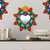 Wandspiegel aus recyceltem Metall - Handbemalter Wandspiegel aus recyceltem Metall mit floralem Herzmotiv