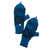 Alpaca blend convertible gloves, 'Blue Prince' - Alpaca Blend Convertible Gloves with Wooden Button Closure