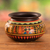Jarrón decorativo de cerámica - Florero Decorativo Tradicional de Cerámica con Motivo Geométrico