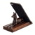 Wood phone holder, 'Legendary Companion' - Hand-Carved Polished Cedar Wood Peruvian Dog Phone Holder thumbail