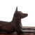 Wood phone holder, 'Legendary Companion' - Hand-Carved Polished Cedar Wood Peruvian Dog Phone Holder (image 2h) thumbail