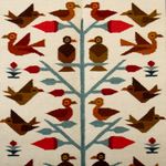 Wool tapestry, 'Bird Fauna' - Bird-Themed Handloomed Blue Andean Wool Tapestry from Peru
