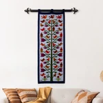 Wool tapestry, 'Birds of the Blue Valley' - Bird-Themed Handloomed Blue Wool Tapestry Made in Peru