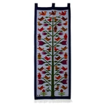 Wool tapestry, 'Birds of the Blue Valley' - Bird-Themed Handloomed Blue Wool Tapestry Made in Peru