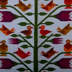 Wool tapestry, 'Birds of the Blue Valley' - Bird-Themed Handloomed Blue Wool Tapestry Made in Peru