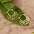 Gold-plated hoop earrings, 'Glamorous Basket' - Basket Themed Gold-Plated Hoop Earrings with Openwork Accent