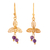 Gold-plated amethyst filigree dangle earrings, 'Purple Lotus Flower' - Lotus Flower Gold-Plated Amethyst Filigree Dangle Earrings (image 2b) thumbail
