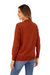 Alpaca blend pullover sweater, 'Ginger Bonds' - Soft Striped Ginger Alpaca Blend Pullover Sweater
