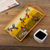 Reverse-painted glass tray, 'Joy at Sunset' - Nature-Themed Reverse-Painted Glass Tray in Warm Hues (image 2) thumbail