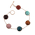 Multi-gemstone link bracelet, 'Colorful Connection' - Colorful Multi-Gemstone Sterling Silver Link Bracelet thumbail