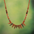 Halskette aus Keramikperlen - Traditionelle dunkelbraune Keramikperlenkette aus Peru