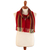100% alpaca scarf, 'Pomegranate' - Hand-Woven 100% Alpaca Scarf in Red Orange Yellow & Green