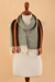 100% alpaca scarf, 'Cherries' - Hand-Woven 100% Alpaca Scarf with Red Green & Yellow Stripes
