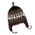 Alpaca blend chullo hat, 'Llama Silhouette in Black' - Alpaca Blend Chullo Hat with Llama Patterns in Black Hues