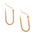 Gold-plated hoop earrings, 'Beaming' - 18k Gold-Plated Hoop Earrings in a High Polish Finish (image 2b) thumbail