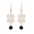 Cultured pearl dangle earrings, 'Chic Splendor' - Sterling Silver Swirl Dangle Earrings with Cultured Pearls