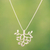 Sterling silver pendant necklace, 'Life Journey' - Polished Sterling Silver Pendant Necklace with Leaf Motif