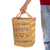 Natural fiber basket, 'Woven Treasure' - Handwoven Natural Rush Fiber Basket with Handles