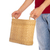 Natural fiber basket, 'Nature Tour' - Handwoven Rush Fiber Basket in a Natural Brown Hue