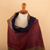 100% baby alpaca shawl, 'Tricolor' - Hand-Woven Striped Fringed Orange 100% Baby Alpaca Shawl (image 2e) thumbail