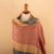 100% baby alpaca shawl, 'Deserts' - Hand-Woven Striped Orange and Yellow 100% Baby Alpaca Shawl (image 2e) thumbail
