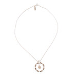 Cultured pearl pendant necklace, 'Eternal Loyalty' - Sterling Silver Pendant Necklace with Cultured Pearl