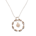 Cultured pearl pendant necklace, 'Eternal Loyalty' - Sterling Silver Pendant Necklace with Cultured Pearl