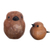 Figuritas de madera, (juego de 2) - Figuras de madera de Mohena talladas a mano con temática de pájaros (juego de 2)