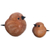 Wood figurines, 'Dawn Birds' (set of 2) - Hand-Carved Bird-Themed Mohena Wood Figurines (Set of 2)