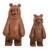 Esculturas de madera, (juego de 2) - Esculturas de madera de Mohena con temática de osos talladas a mano (juego de 2)