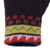 100% alpaca gloves, 'Memories of the Andes' - Traditional Knit Green and Red 100% Alpaca Gloves from Peru
