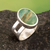 Opal single stone ring, 'Powerful Truth' - Modern Minimalist Round Opal Single Stone Ring from Peru (image 2b) thumbail