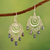 Cultured pearl chandelier earrings, 'Peacock Gala' - Sterling Silver Chandelier Earrings with Peacock Pearls (image 2) thumbail