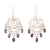 Cultured pearl chandelier earrings, 'Peacock Gala' - Sterling Silver Chandelier Earrings with Peacock Pearls (image 2b) thumbail
