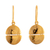 Gold-plated dangle earrings, 'Contemporary Reflections' - Gold-Plated Modern Dangle Earrings with Lustrous Finish