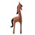 Holzskulptur - Halbminimalistische Skulptur aus Zedernholz mit Pferdemotiv
