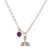 Amethyst pendant necklace, 'Sea Power' - Ocean-Themed Natural Amethyst Pendant Necklace from Peru