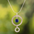 Lapis lazuli pendant necklace, 'Heavenly Blue' - Modern Sterling Silver Lapis Lazuli Pendant Necklace (image 2) thumbail