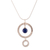 Lapis lazuli pendant necklace, 'Heavenly Blue' - Modern Sterling Silver Lapis Lazuli Pendant Necklace thumbail