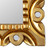 Gilded bronze wood wall mirror, 'Golden Window' - Window-Shaped Antique Gilded Bronze Wood Wall Mirror