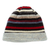 100% alpaca reversible hat, 'Two Realms' - Striped Colorful 100% Alpaca Reversible Hat from Peru