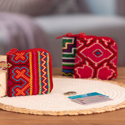 Geldbörse aus Baumwolle - Handgewebte und bestickte Geldbörse aus Baumwolle aus Peru