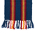 100% alpaca scarf, 'Andean Elegance' - Striped Fringed Hand-Woven 100% Alpaca Scarf in Blue and Red