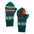 Alpaca blend convertible gloves, 'Teal Mountains' - Traditional Knit Teal Alpaca Blend Convertible Gloves