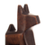 Wood figurines, 'Faithful Friends' (set of 2) - Set of 2 Handmade Minimalist Dog-Themed Cedarwood Figurines (image 2c) thumbail