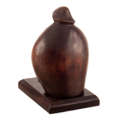 Wood tealight candleholder, 'Bright Season' - Hand-Carved Cedarwood Holy Family Tealight Candleholder