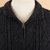 Men's 100% alpaca sweater, 'Dark Space' - Men's Cable Knit Patterned Black 100% Alpaca Sweater