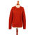 Suéter tipo pullover 100% alpaca - Jersey suave con diseño de panal color óxido 100% alpaca