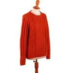 100% alpaca pullover sweater, 'Rusty Honeycomb' - Soft Honeycomb-Patterned Rust 100% Alpaca Pullover Sweater
