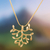 Gold-plated pendant necklace, ‘Radiant Life Journey’ - Polished 18k Gold-Plated Pendant Necklace with Leaf Motif
